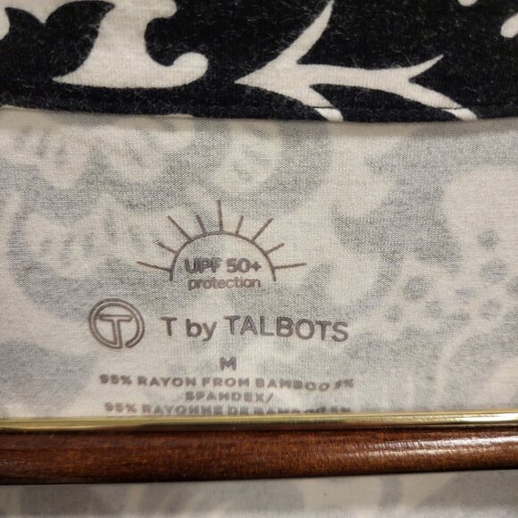 Talbots Black and White Floral Swim Coverup - Picture 4 of 6